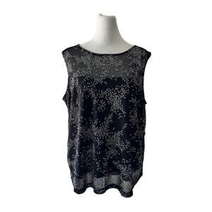 Vintage Y2K Impressions Millennium Edition Black & Silver Star Print Tank Top
